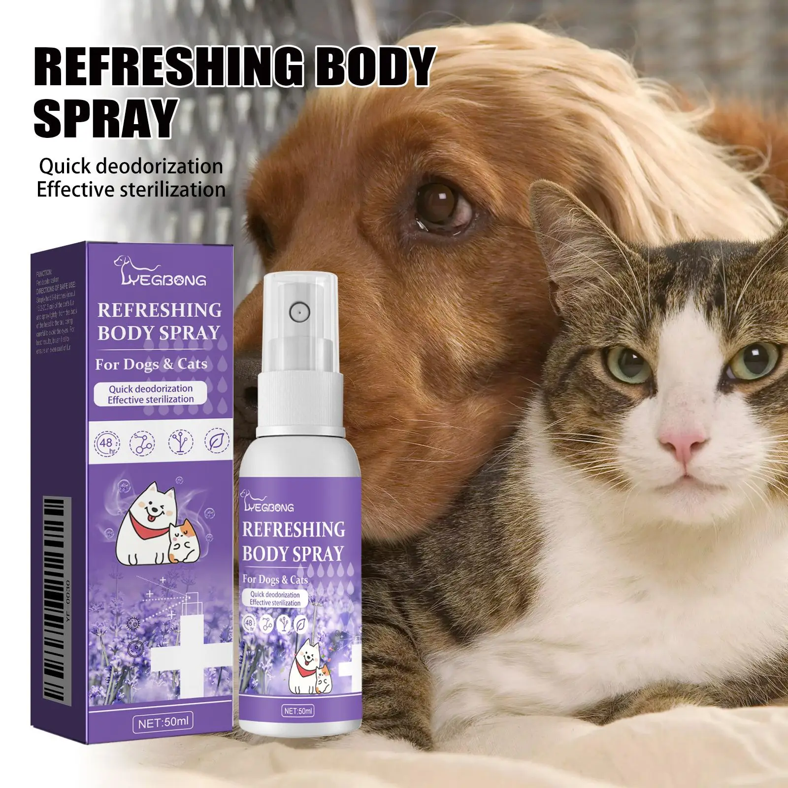 Perfume Lavender Fragrance - Pet Deodorization Spray 50ml Dog Perfume