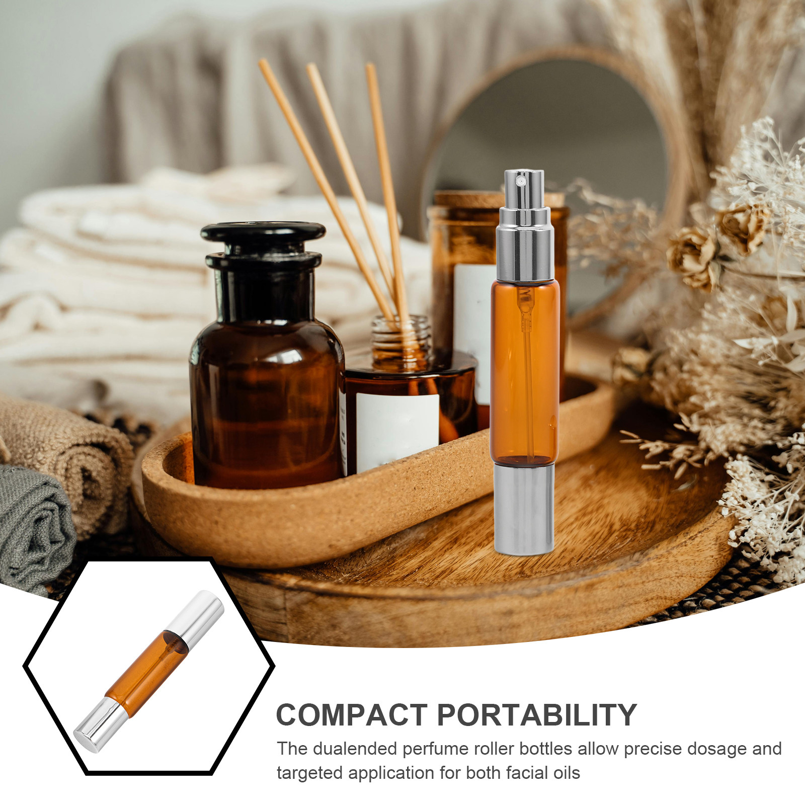 Amber Glass Essential Oil Roll - огляд і ціна Perfume Travel Set