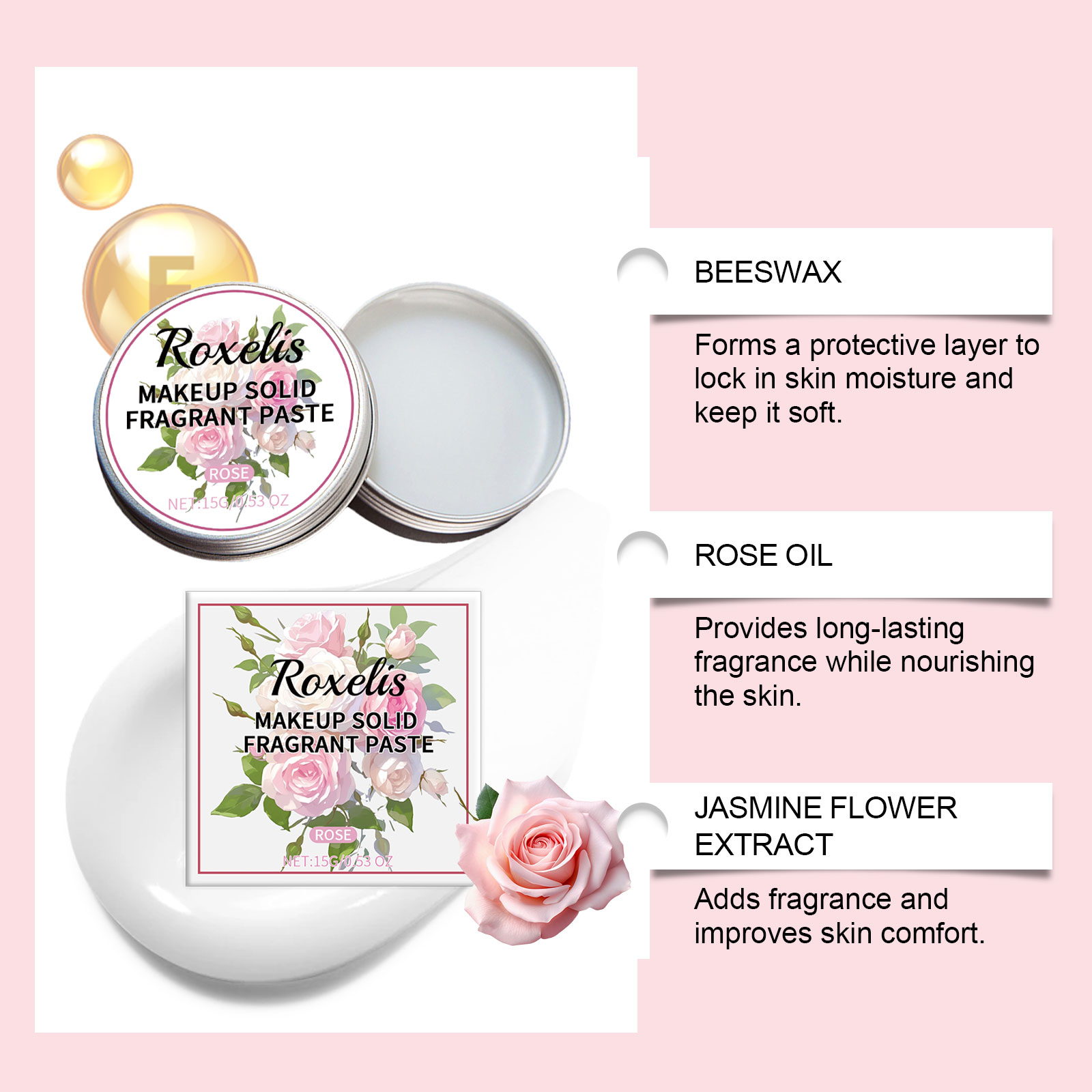 ROXELIS Rose Paste Body Balm S - огляд і ціна Perfume Fragrance Kit