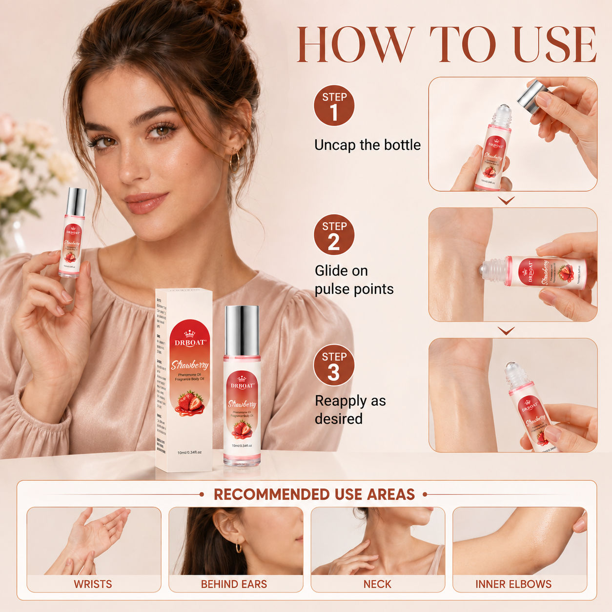 Strawberry Roll-On Perfume Oil - огляд і ціна Fragrance Perfume Box